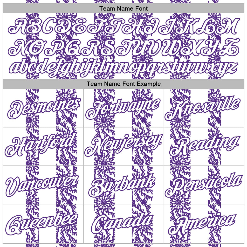Custom Stitched White Purple 3D Pattern Design Abstract Shape Sports Pullover Sweatshirt Hoodie