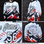 Custom Stitched White Royal 3D Pattern Design Abstract Shape Sports Pullover Sweatshirt Hoodie