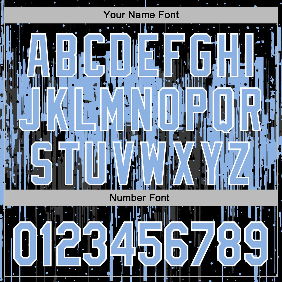 Custom Stitched Black Light Blue-White 3D Pattern Design Dripping Splatter Sports Pullover Sweatshirt Hoodie