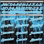 Custom Stitched Black Sky Blue-White 3D Pattern Design Dripping Splatter Sports Pullover Sweatshirt Hoodie