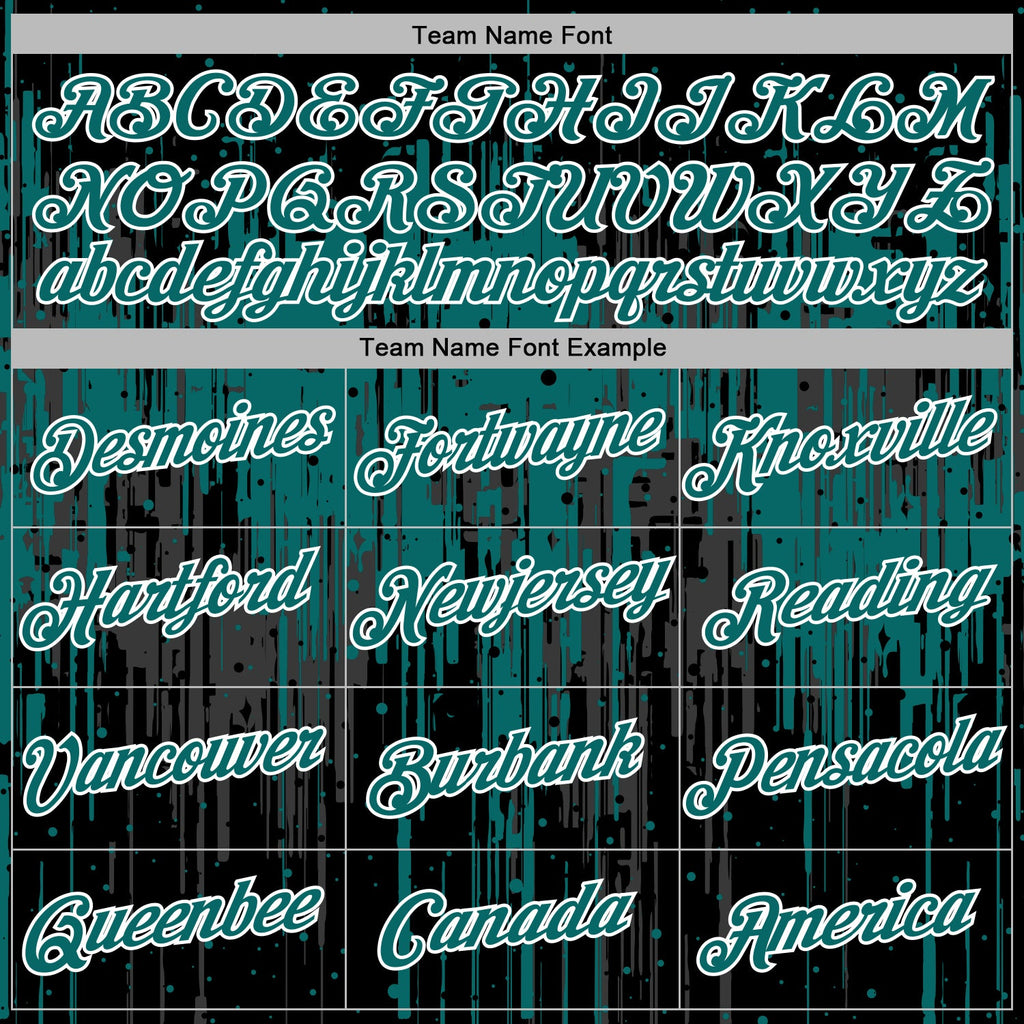 Custom Stitched Black Teal-White 3D Pattern Design Dripping Splatter Sports Pullover Sweatshirt Hoodie
