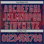Custom Stitched Navy Crimson-White 3D Pattern Design Dripping Splatter Sports Pullover Sweatshirt Hoodie