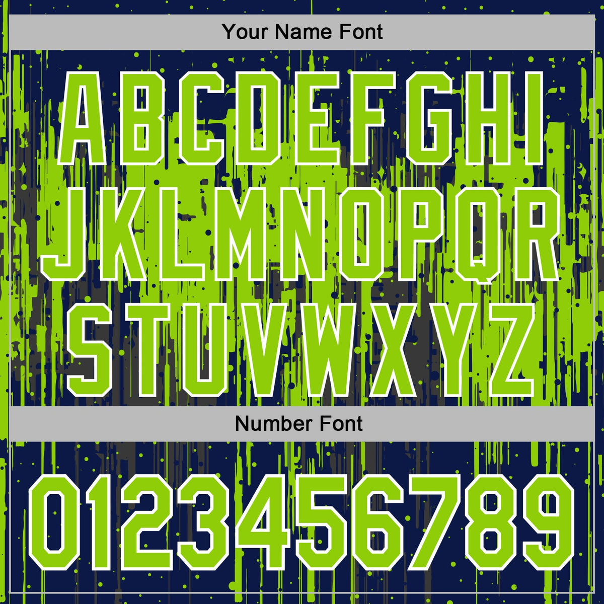 Custom Stitched Navy Neon Green-White 3D Pattern Design Dripping Splatter Sports Pullover Sweatshirt Hoodie