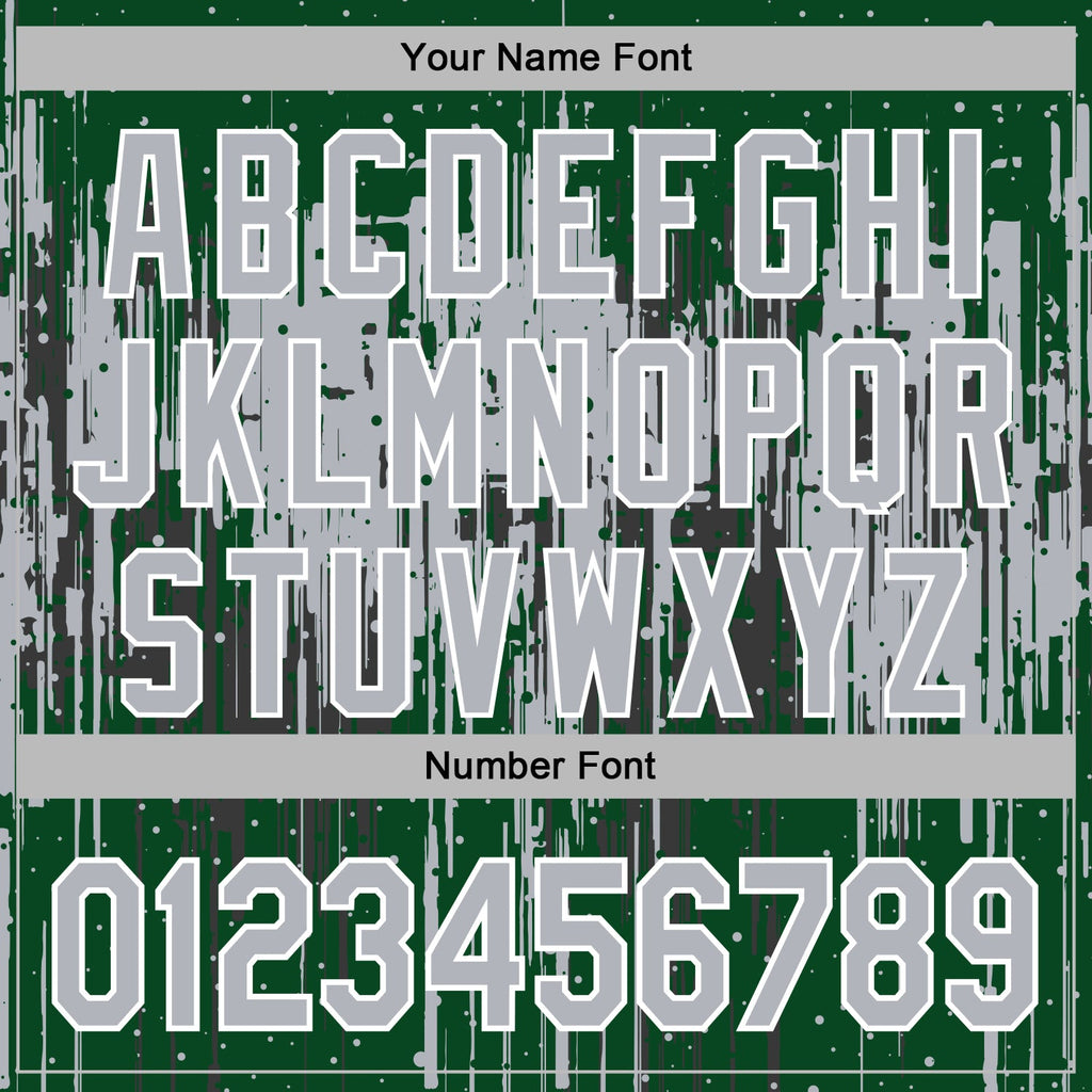 Custom Stitched Green Gray-White 3D Pattern Design Dripping Splatter Sports Pullover Sweatshirt Hoodie