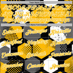 Custom Stitched Black Gold-White 3D Pattern Design Geometric Shape Sports Pullover Sweatshirt Hoodie