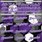 Custom Stitched Black Purple-White 3D Pattern Design Geometric Shape Sports Pullover Sweatshirt Hoodie