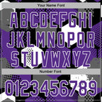 Custom Stitched Black Purple-White 3D Pattern Design Geometric Shape Sports Pullover Sweatshirt Hoodie
