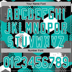 Custom Stitched Black Aqua-White 3D Pattern Design Geometric Shape Sports Pullover Sweatshirt Hoodie