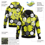 Custom Stitched Black Neon Yellow-White 3D Pattern Design Geometric Shape Sports Pullover Sweatshirt Hoodie