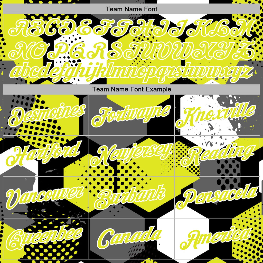 Custom Stitched Black Neon Yellow-White 3D Pattern Design Geometric Shape Sports Pullover Sweatshirt Hoodie