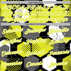 Custom Stitched Black Neon Yellow-White 3D Pattern Design Geometric Shape Sports Pullover Sweatshirt Hoodie