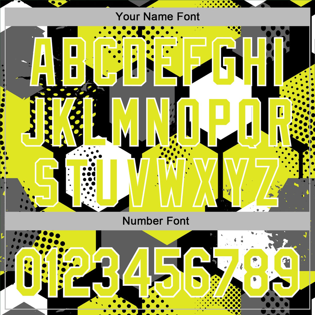 Custom Stitched Black Neon Yellow-White 3D Pattern Design Geometric Shape Sports Pullover Sweatshirt Hoodie