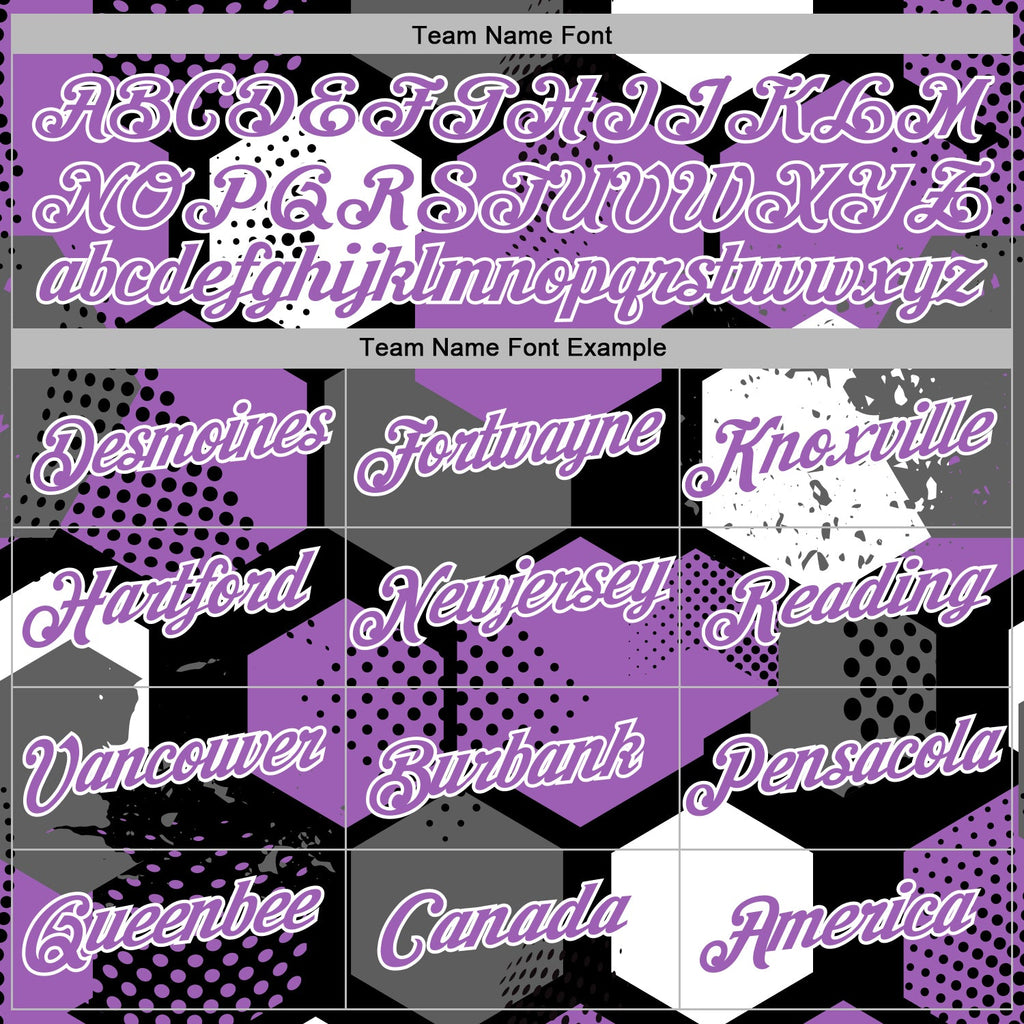 Custom Stitched Black Medium Purple-White 3D Pattern Design Geometric Shape Sports Pullover Sweatshirt Hoodie