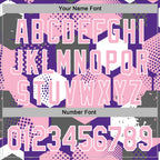 Custom Stitched Purple Light Pink-White 3D Pattern Design Geometric Shape Sports Pullover Sweatshirt Hoodie