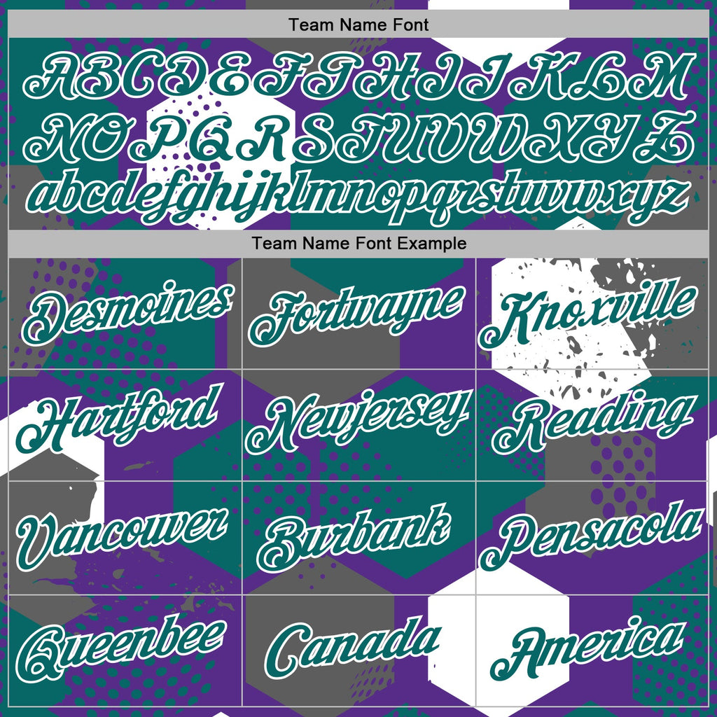 Custom Stitched Purple Teal-White 3D Pattern Design Geometric Shape Sports Pullover Sweatshirt Hoodie