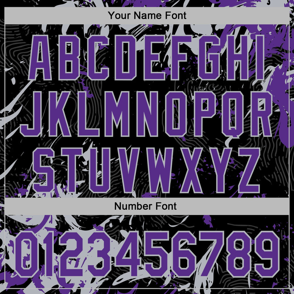 Custom Stitched Black Purple-Gray 3D Pattern Design Splash Sports Pullover Sweatshirt Hoodie