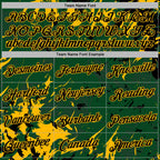 Custom Stitched Green Black-Gold 3D Pattern Design Splash Sports Pullover Sweatshirt Hoodie