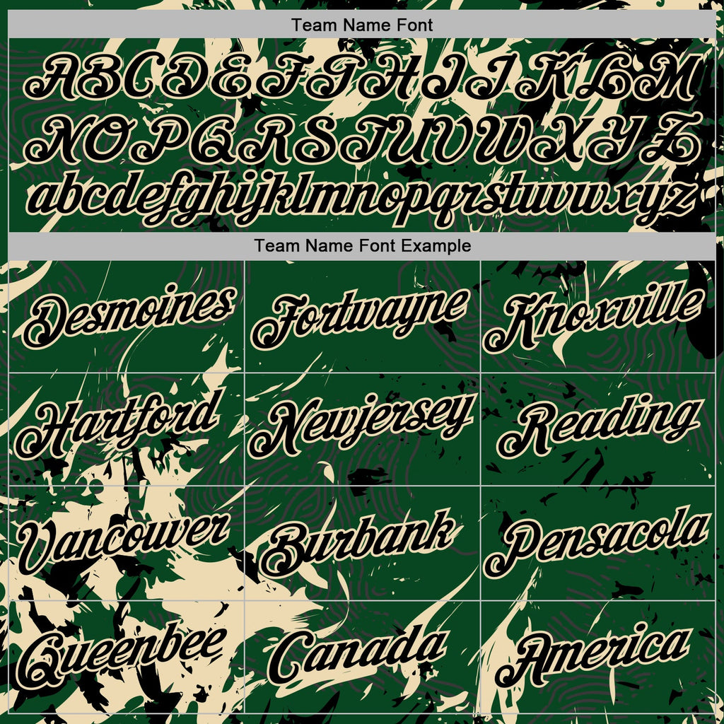Custom Stitched Green Black-Cream 3D Pattern Design Splash Sports Pullover Sweatshirt Hoodie