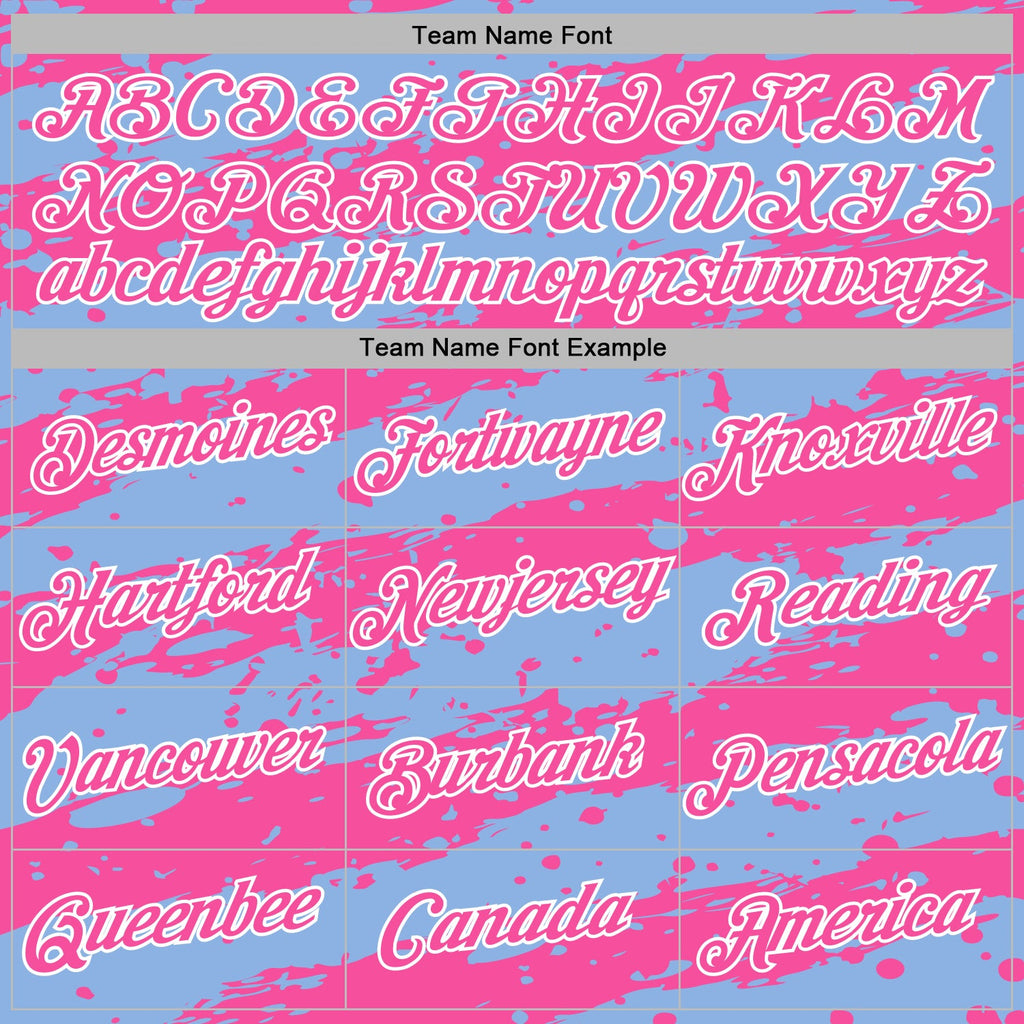 Custom Stitched Light Blue Pink-White 3D Pattern Design Splash Torn Paper Style Sports Pullover Sweatshirt Hoodie
