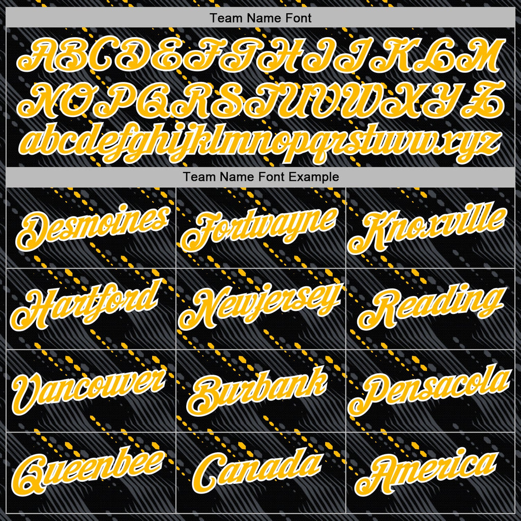 Custom Stitched Black Gold-White 3D Pattern Design Slant Lines Sports Pullover Sweatshirt Hoodie