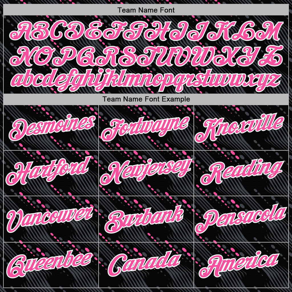Custom Stitched Black Pink-White 3D Pattern Design Slant Lines Sports Pullover Sweatshirt Hoodie