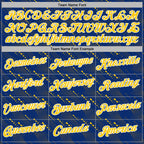Custom Stitched Royal Yellow-White 3D Pattern Design Slant Lines Sports Pullover Sweatshirt Hoodie