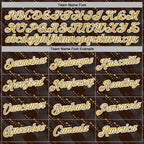 Custom Stitched Brown Old Gold-White 3D Pattern Design Slant Lines Sports Pullover Sweatshirt Hoodie