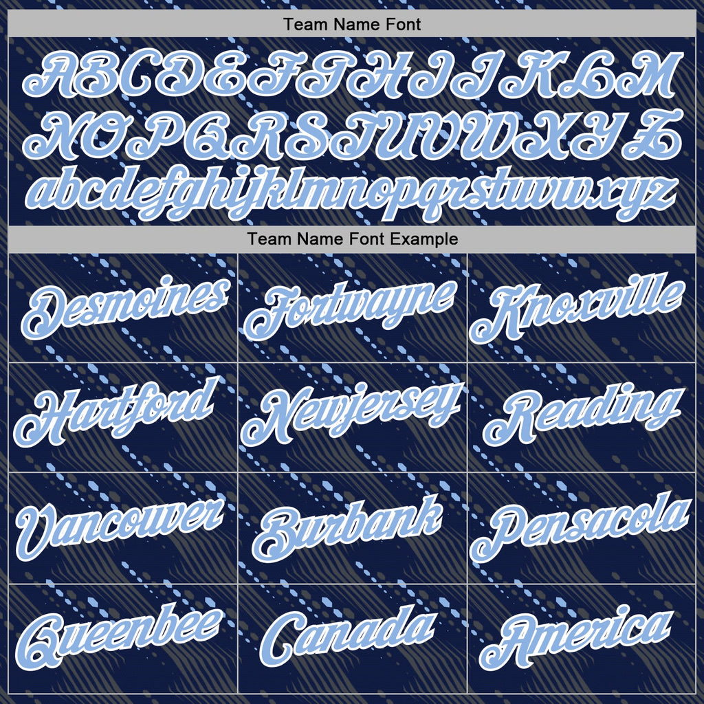 Custom Stitched Navy Light Blue-White 3D Pattern Design Slant Lines Sports Pullover Sweatshirt Hoodie