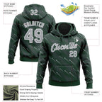 Custom Stitched Green Gray-White 3D Pattern Design Slant Lines Sports Pullover Sweatshirt Hoodie