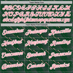 Custom Stitched Green Medium Pink-White 3D Pattern Design Slant Lines Sports Pullover Sweatshirt Hoodie