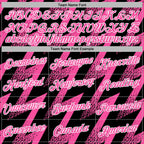 Custom Stitched Black Pink-White 3D Pattern Design Zigzag Shape Sports Pullover Sweatshirt Hoodie