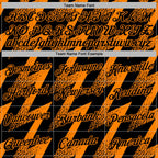 Custom Stitched Black Bay Orange 3D Pattern Design Zigzag Shape Sports Pullover Sweatshirt Hoodie