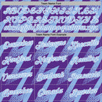 Custom Stitched Purple Light Blue-White 3D Pattern Design Zigzag Shape Sports Pullover Sweatshirt Hoodie