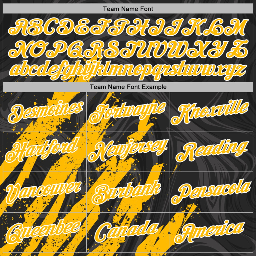 Custom Stitched Black Gold-White 3D Pattern Design Splash Sports Pullover Sweatshirt Hoodie