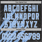 Custom Stitched Black Light Blue-White 3D Pattern Design Splash Sports Pullover Sweatshirt Hoodie