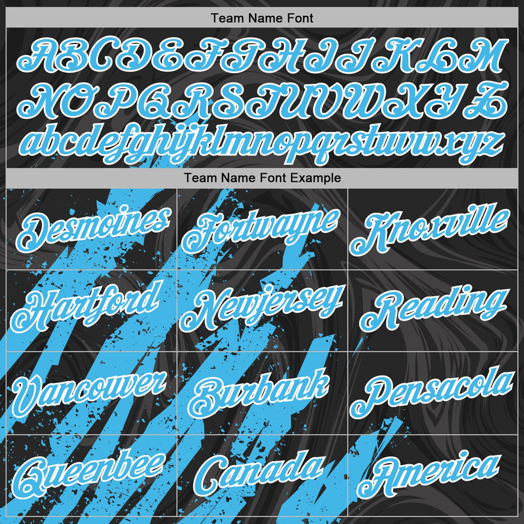 Custom Stitched Black Sky Blue-White 3D Pattern Design Splash Sports Pullover Sweatshirt Hoodie