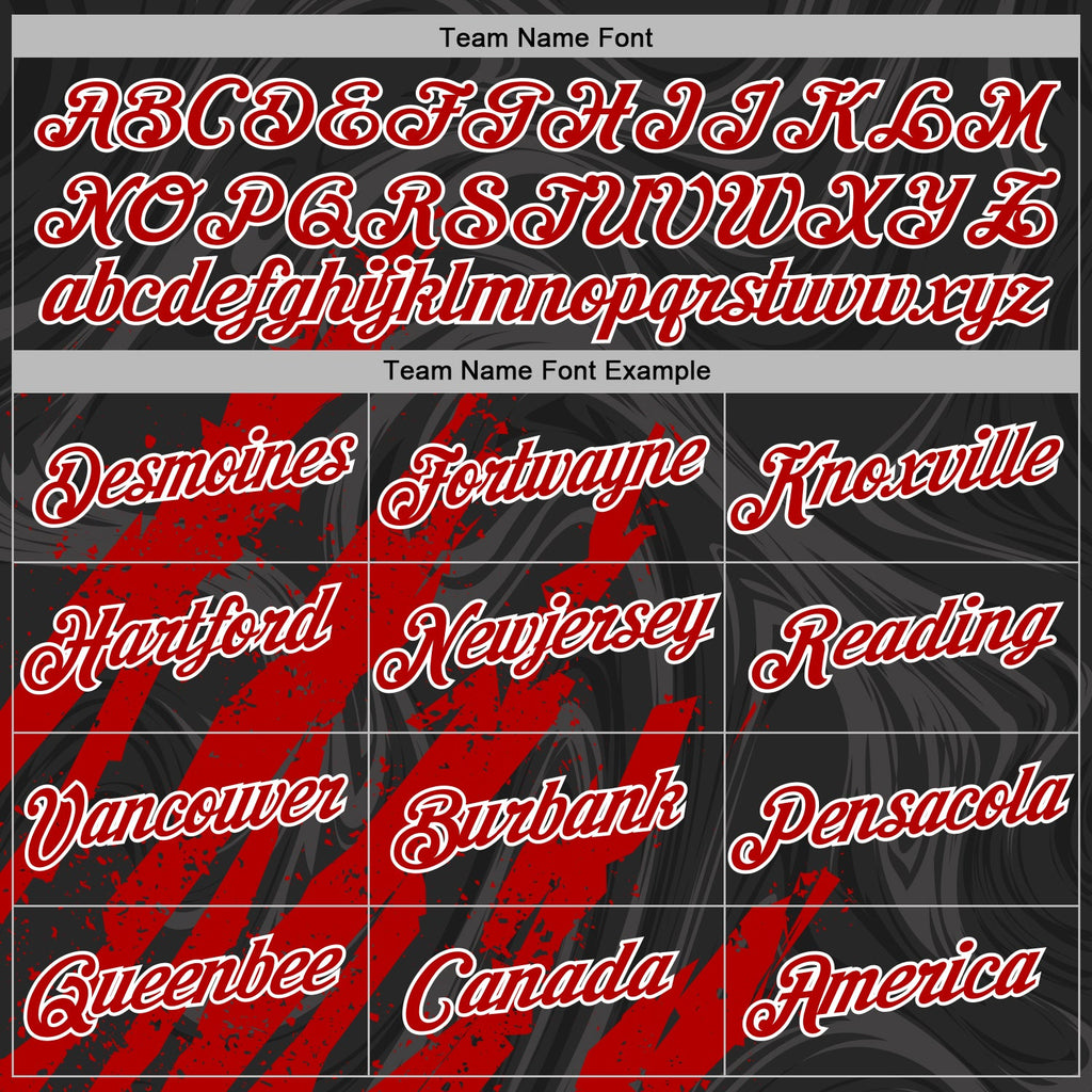Custom Stitched Black Red-White 3D Pattern Design Splash Sports Pullover Sweatshirt Hoodie