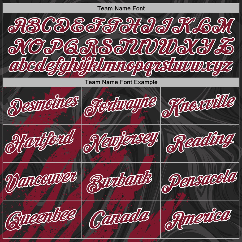 Custom Stitched Black Crimson-White 3D Pattern Design Splash Sports Pullover Sweatshirt Hoodie