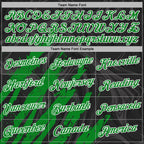 Custom Stitched Black Grass Green-White 3D Pattern Design Splash Sports Pullover Sweatshirt Hoodie
