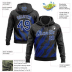 Custom Stitched Black Royal-White 3D Pattern Design Splash Sports Pullover Sweatshirt Hoodie
