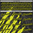 Custom Stitched Black Neon Yellow 3D Pattern Design Splash Sports Pullover Sweatshirt Hoodie