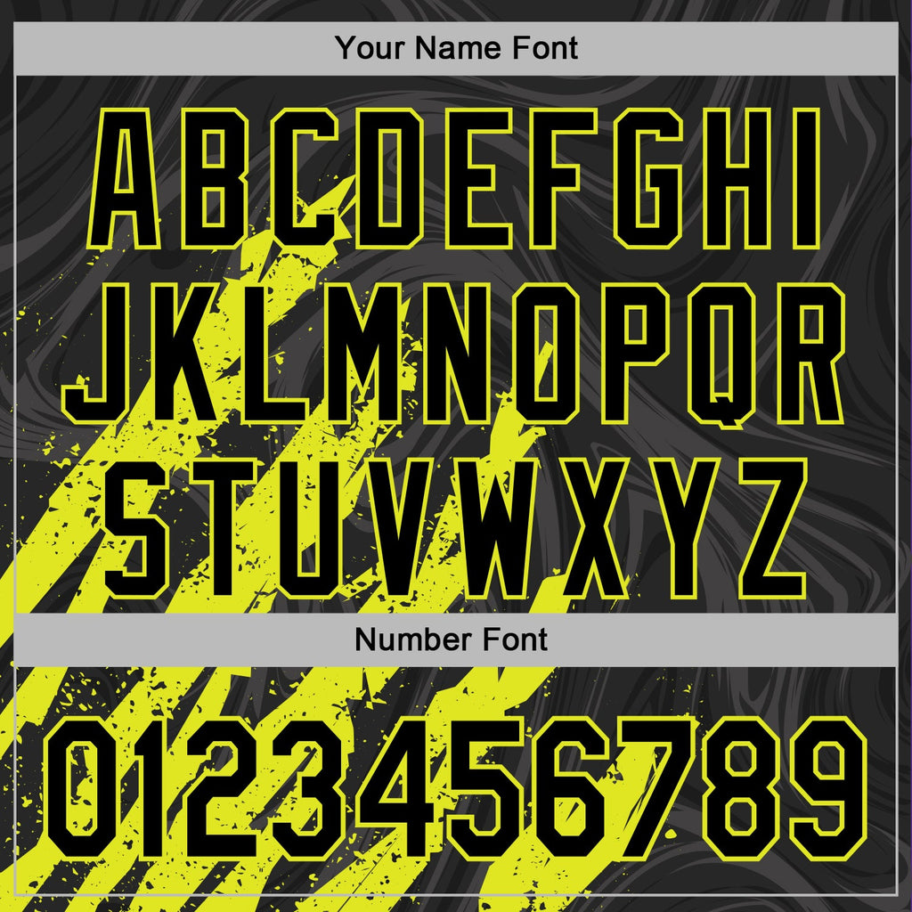 Custom Stitched Black Neon Yellow 3D Pattern Design Splash Sports Pullover Sweatshirt Hoodie