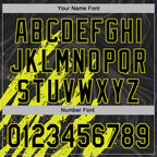 Custom Stitched Black Neon Yellow 3D Pattern Design Splash Sports Pullover Sweatshirt Hoodie