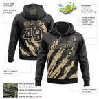 Custom Stitched Black Vegas Gold 3D Pattern Design Splash Sports Pullover Sweatshirt Hoodie