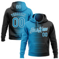 Custom Stitched Black Panther Blue-White 3D Pattern Design Gradient Line Sports Pullover Sweatshirt Hoodie