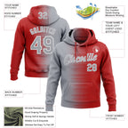 Custom Stitched Red Gray-White 3D Pattern Design Gradient Line Sports Pullover Sweatshirt Hoodie