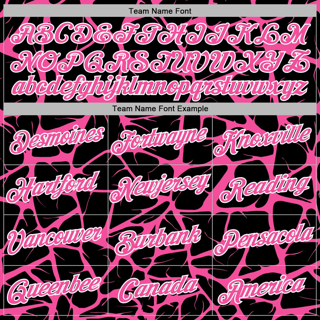 Custom Stitched Black Pink-White 3D Pattern Design Abstract Network Sports Pullover Sweatshirt Hoodie