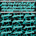 Custom Stitched Black Aqua-White 3D Pattern Design Abstract Network Sports Pullover Sweatshirt Hoodie