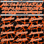 Custom Stitched Black Orange-White 3D Pattern Design Abstract Network Sports Pullover Sweatshirt Hoodie