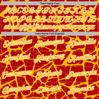Custom Stitched Red Gold-White 3D Pattern Design Abstract Network Sports Pullover Sweatshirt Hoodie